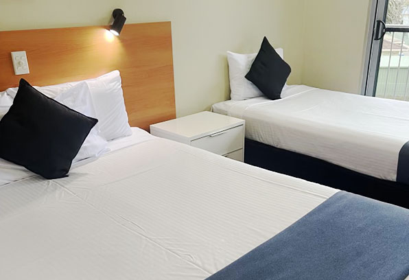 Queen + Single Motel Room